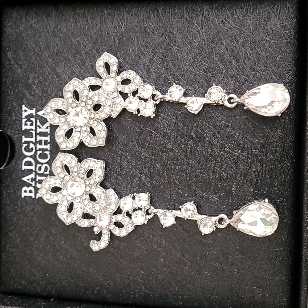 Badgley Mischka Crystal Dangle Earrings